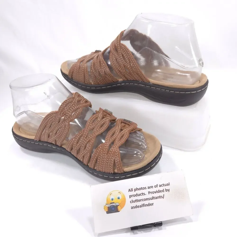 Clarks Collection 3 Strap Casual Sandal Womens Size 6 26710 Brown Black
